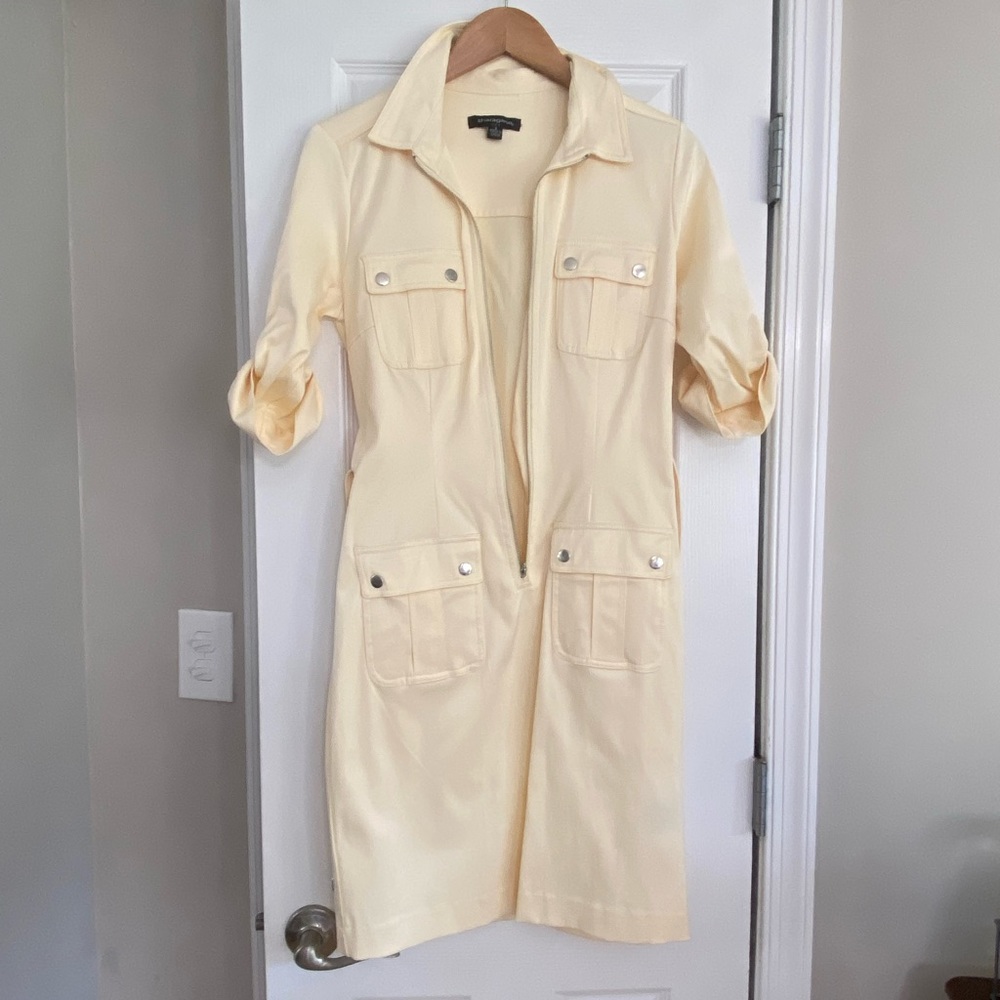 Sharagano Fall Dress Yellow